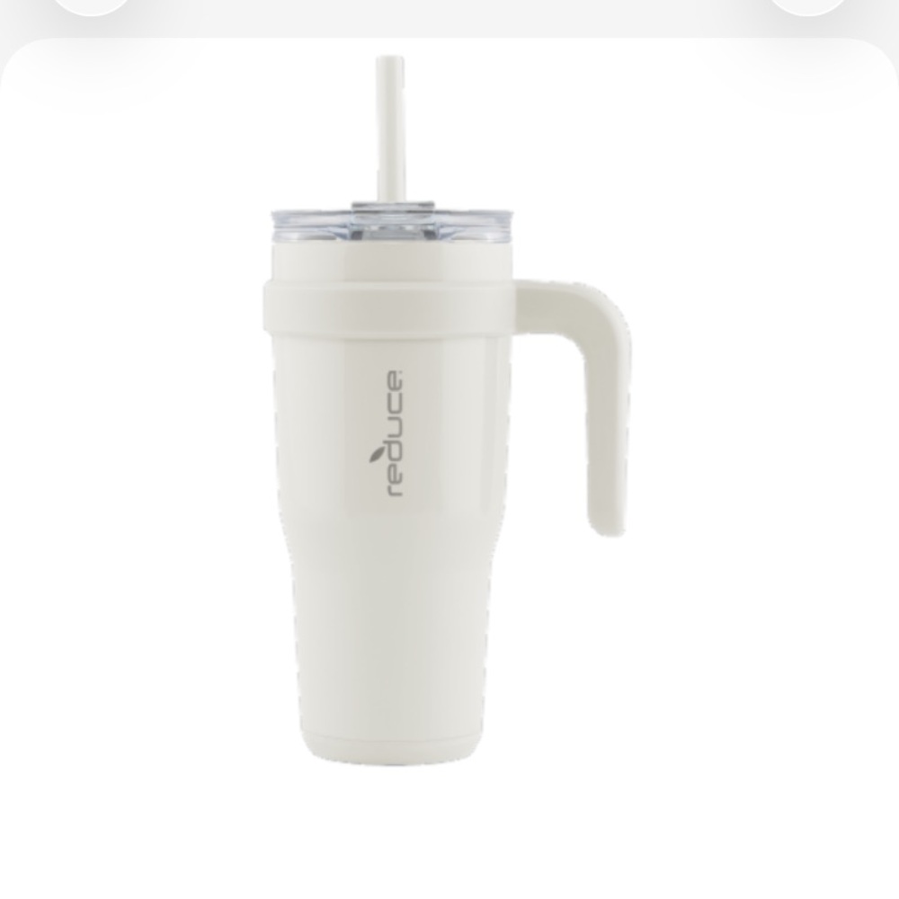 🍀5for$25Reduce “Unbleached” Stainless Steel 24oz Cold Tumbler with Handle&Straw